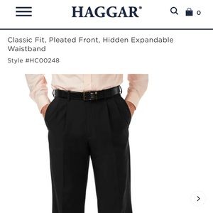 HAGGAR CLOTHING Cool 18 Performance Pant 42Wx30L